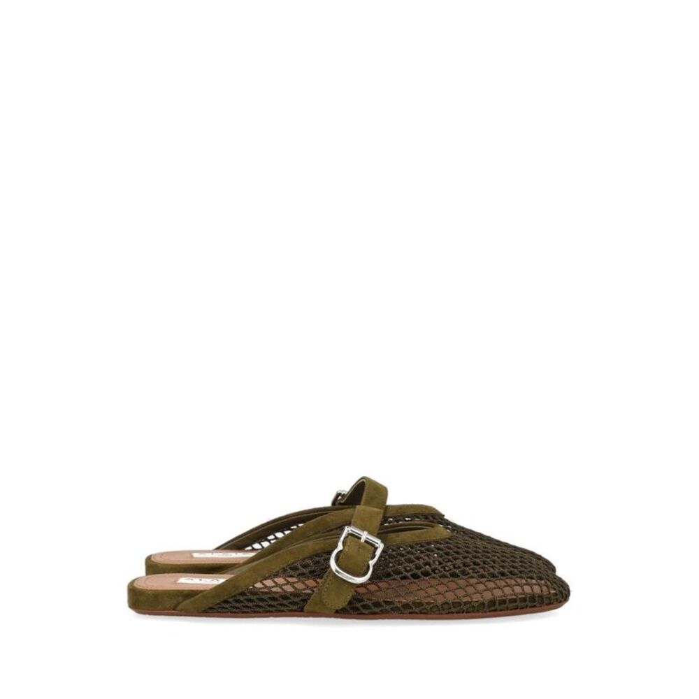 Alaïa Women Fishnet Mules